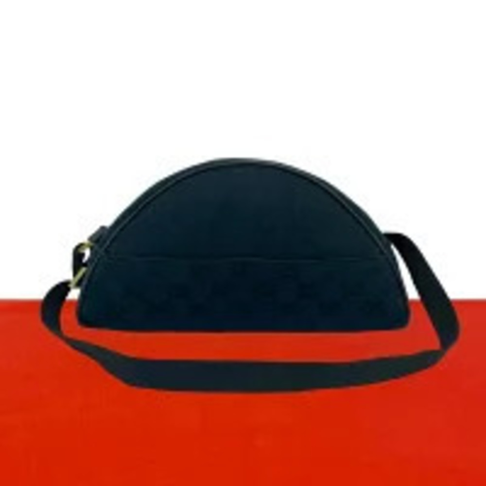 Gucci GG Canvas Leather Handbag Hobo Bag Pouch Clutch Black